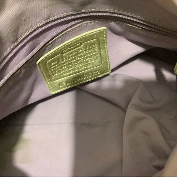 COACH Chelsea Heritage Satchel M1094-F15132 Metallic Tan/Gold, Lavender Lining - Picture 14 of 15